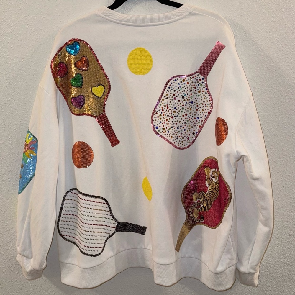 Funky Pickleball Sweatshirt by Queen of Sparkles. - Picture 6 of 8